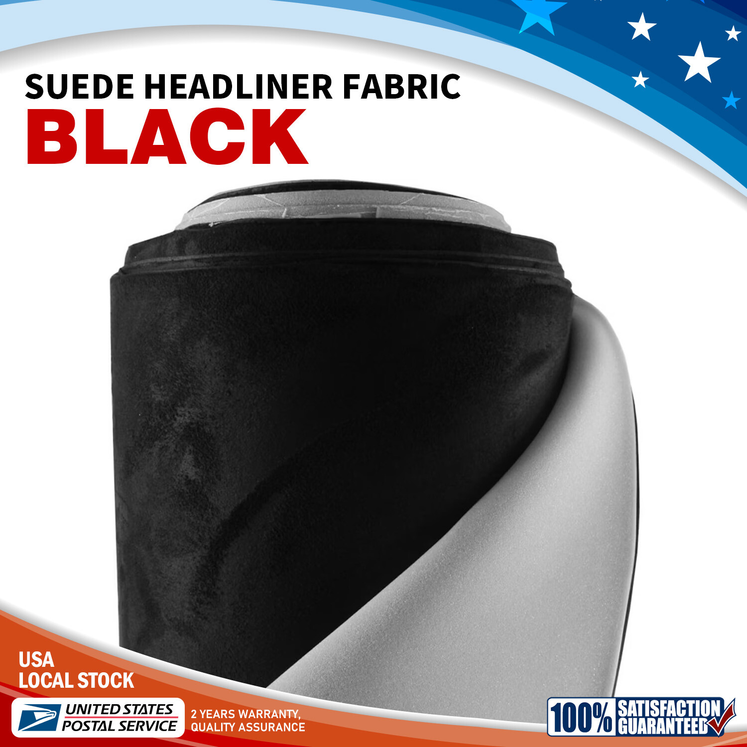 Car Suede Headliner Fabric with 3mm Foam Back for Easy Roof & Trunk Lining Recovery