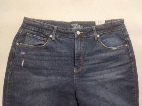 Time And Tru Jeans Crop High Rise Raw Hem Distressed Women's Size 18 - Imagen 8 de 13