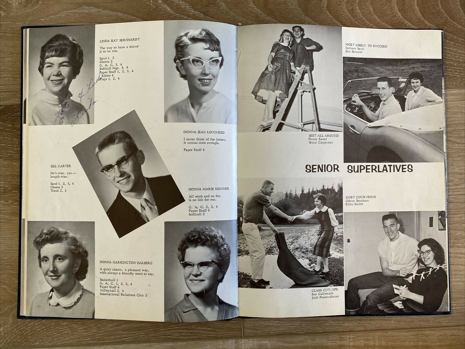 1960 Mapleton High School Yearbook Annual Maple Log Mapleton