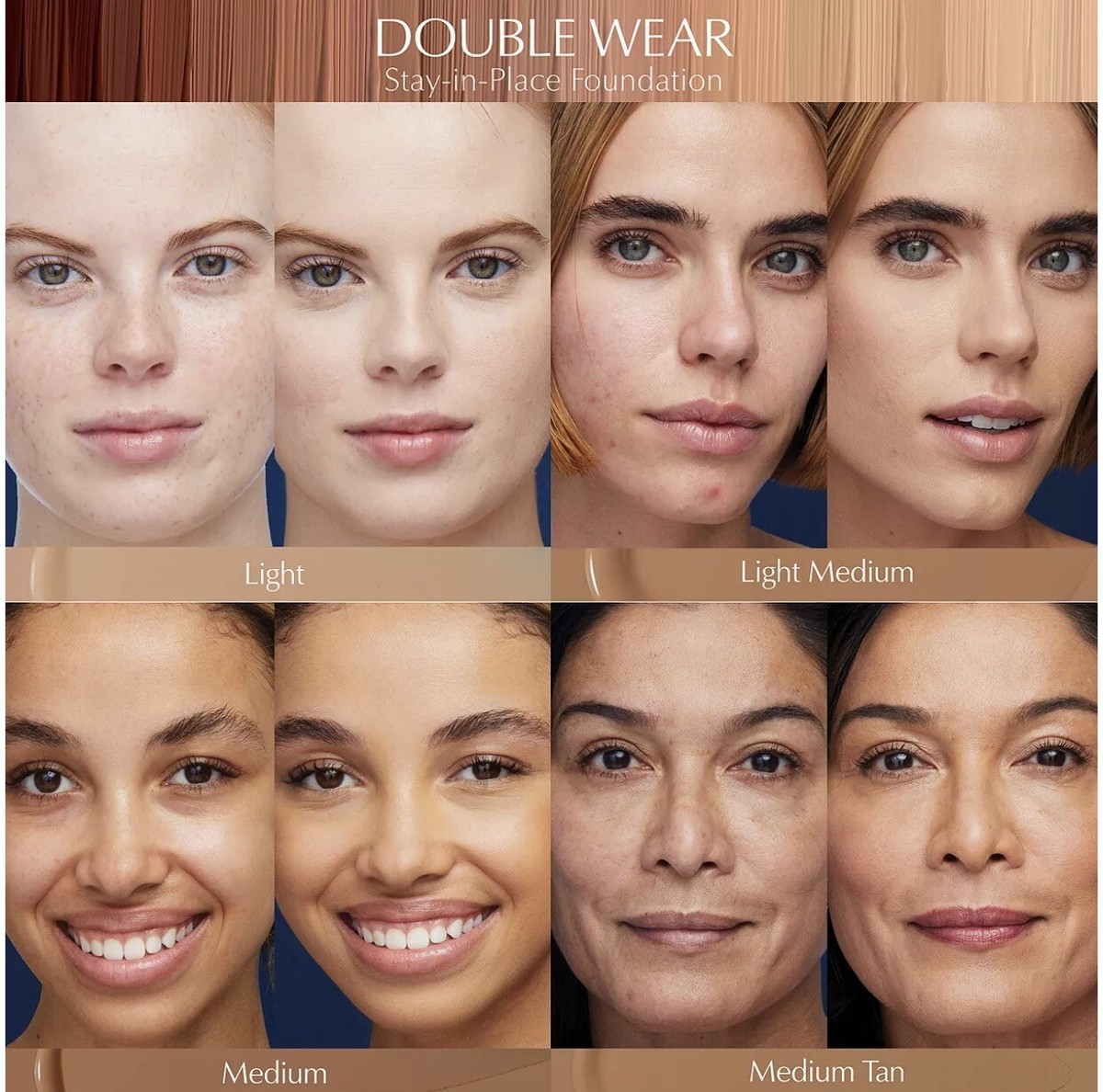 Estee Lauder Double Wear Stay In Place Makeup Shade 1W2 SAND