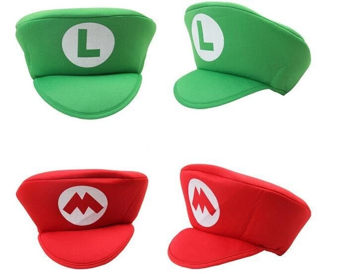 Halloween 3PCS Super Mario Luigi Adult Kids Hat Gloves Moustache Costume Cosplay - image 2 of 4