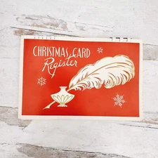 Vintage Treasure Masters Christmas Greeting Card Register Spiral Bound Book