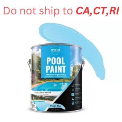 Pool Paint 1 Gal. 3151 Ocean Blue Semi-Gloss Acrylic Exterior Paint