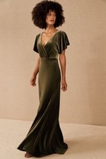 BHLDN Jenny Yoo Ellis Velvet Open Back Dress Size 26 $295