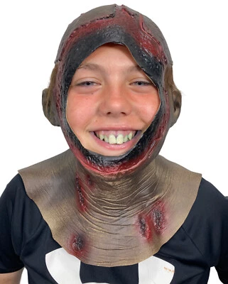 Jason Voorhees Blutig Kapuze Maske Latex 13th Horror Offen Gesicht Teen 10-16yrs - Bild 1 von 4