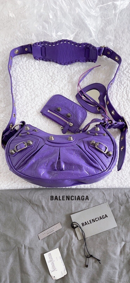 New Authentic $2550 Balenciaga Le Cagole XS Lambskin Leather