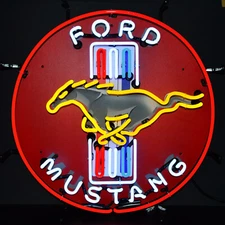 Licensed Neon sign Ford Mustang 1964 1969 Cobra Jet 2020 GT Fastback 5.0 2023 V8