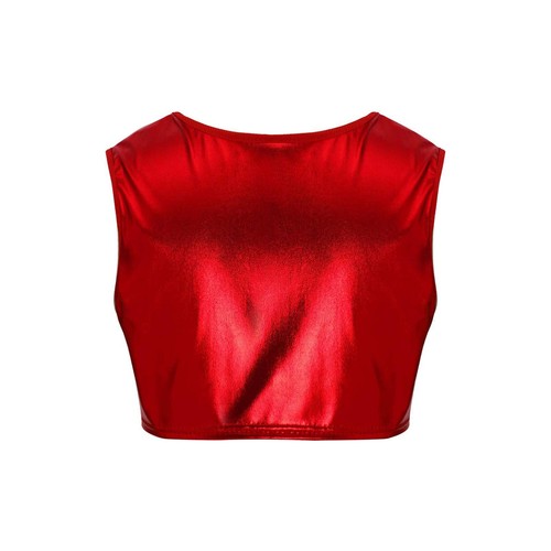 Kids Christmas Dance Costume Open Front Sequin Santa Elf Vest Performance Tops - Picture 64 of 67