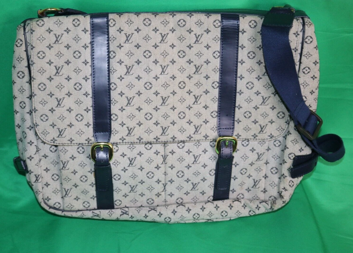 LOUIS VUITTON Auth Denim Safari Messenger Crossbody Bag Mens Monogram  Shoulder