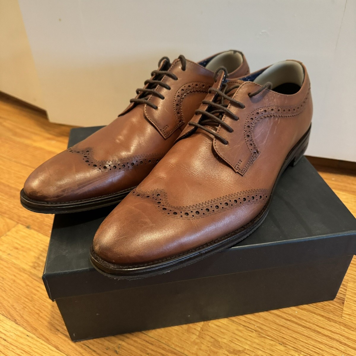 Kenneth Cole NY Mens Leather Shoe Cognac Size 12M | eBay