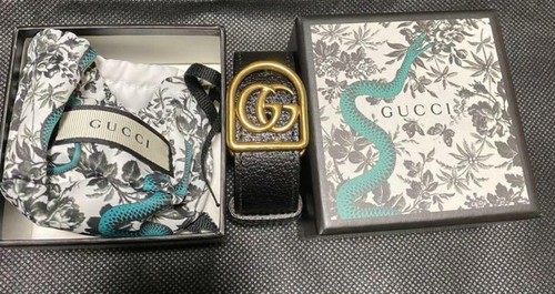 GUCCI Double GG Marmont Leather 
