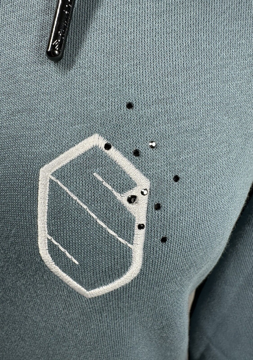 Sweat Femme Samshield Sauge à Capuche – Cristal, Fermeture Intégrale, Taille S, Neuf Sans étiquette