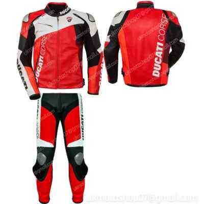 DUCATI CORSE SUIT MOTORBIKE/MOTORCYCLE LEATHER SUITS RACING LEATHER JACKET PANT