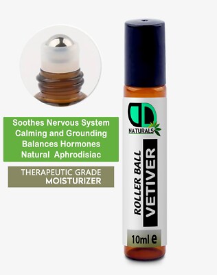 Vetiver Ätherisches Öl Roller Ball 10ml Aromatherapie Reiner Ätherischer Duft
