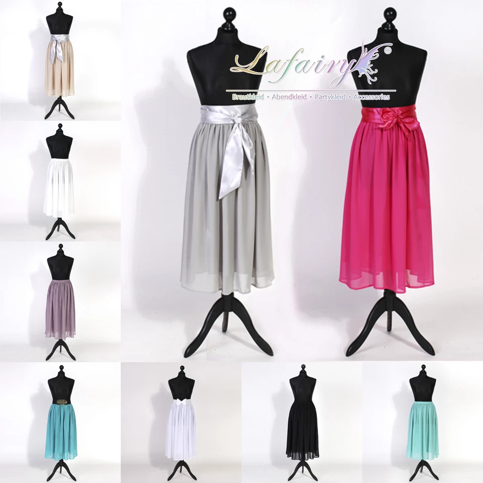 Chiffon Rock Damen Sommerrock Lang Rock Strandrock Maxirock mehre Farben Lafairy - Bild 4 von 4