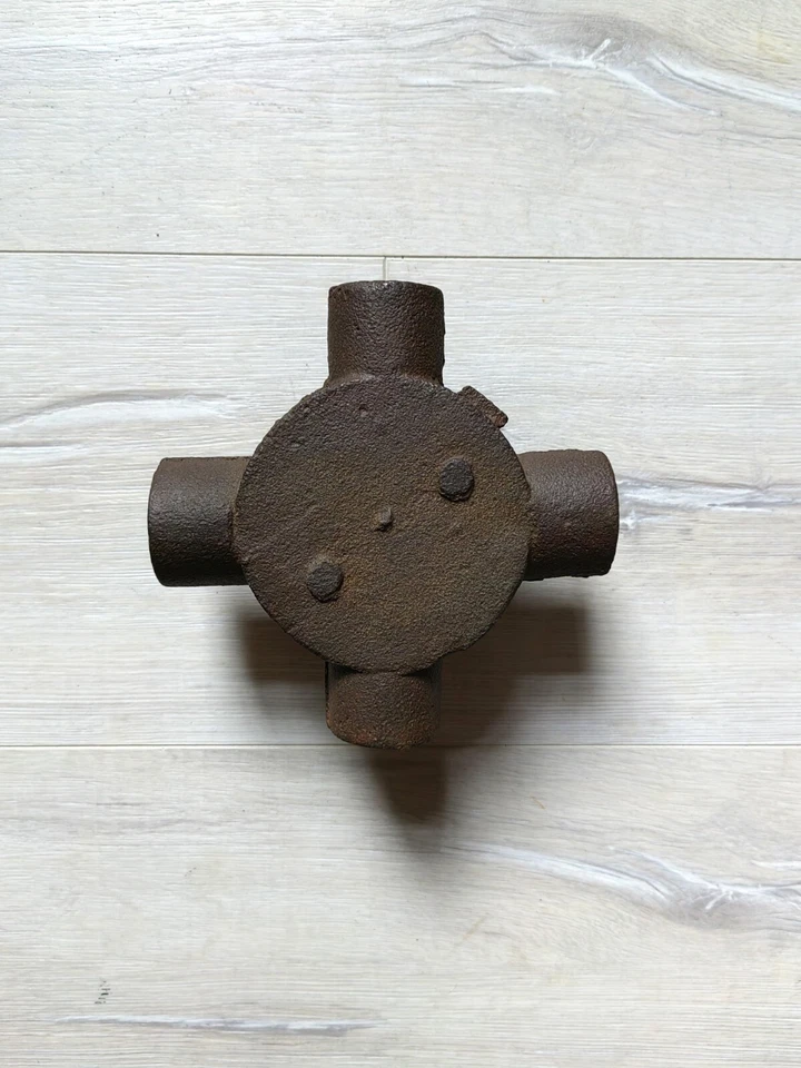 Vntg USSR Cast Iron Electrical Junction Box With 4 outputs 3/4" thread 1960s.6 - Image 4 of 4
