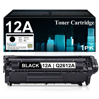 12A Black Toner Cartridge with Chip for HP Q2612A LaserJet 1010 1020 M1005 1PK