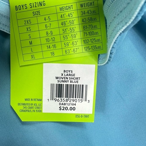 DSG Woven Short Youth Boys Size XL Blue Athletic Fit Above Knee - Picture 5 of 6