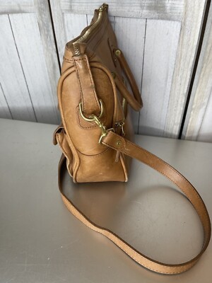 J.W. Hulme Co. Genuine Leather Excursion Tote Bag Double Pocket