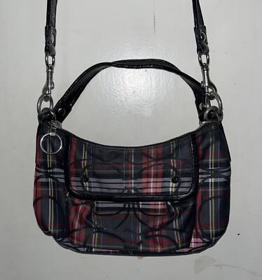 Coach Poppy Tartan Groovy Swing bag/ Crossbody Bag/ Shoulder Bag
