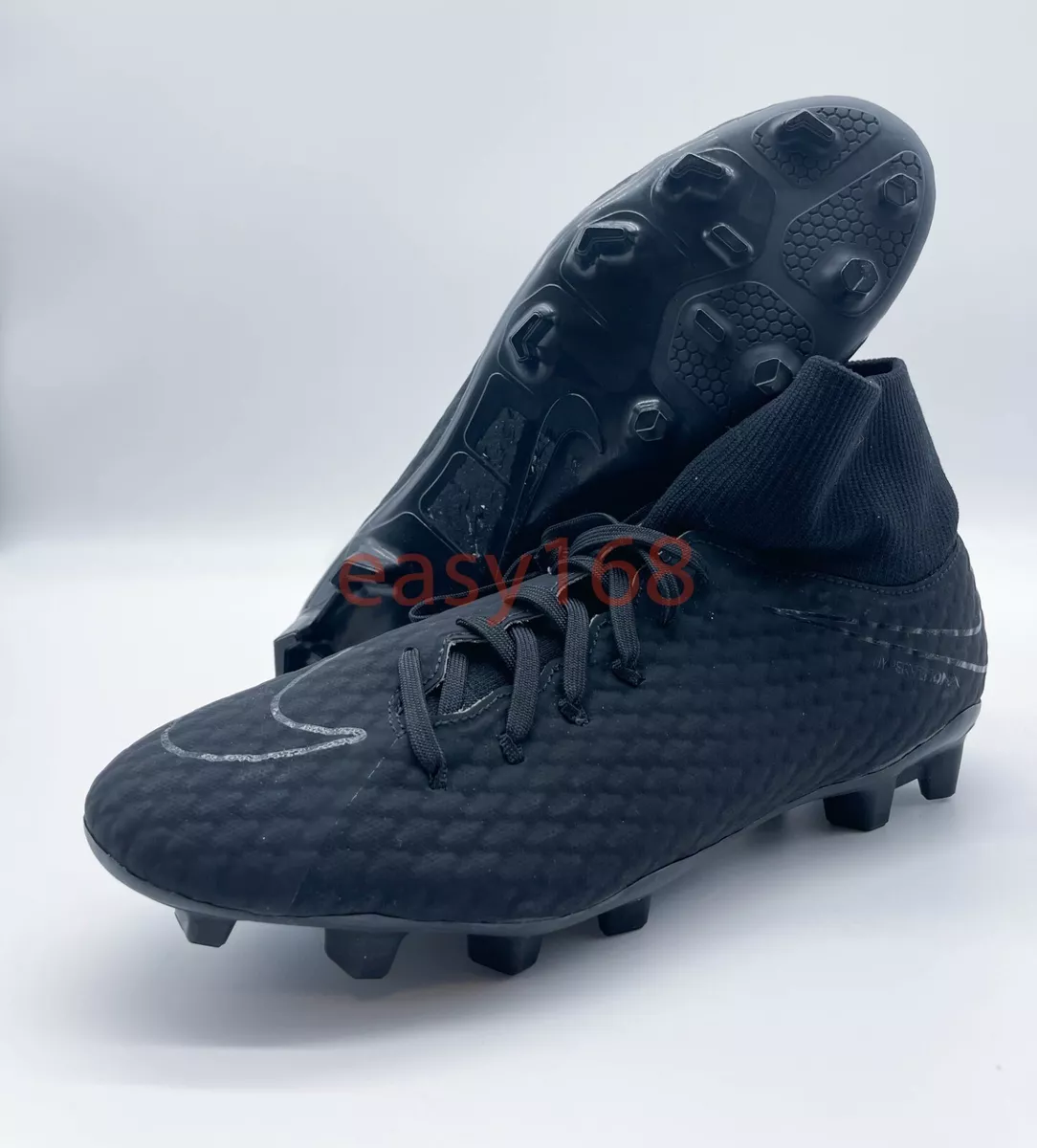 Nike Hypervenom Phelon 3 DF FG Men&#039;ss Soccer Cleats Sz 10 Black eBay