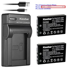 Kastar Battery Slim Charger for Kodak KLIC-5001 Kodak EasyShare DX7440 Zoom