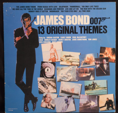 James Bond 007 13 Original Themes Vinyl Record LP 1983 Goldfinger Thunderball