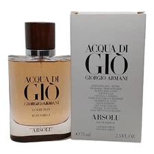 Giorgio Armani Acqua Di Gio Absolu Eau De Parfum Spray 2.5 oz 75ml Men Cologne