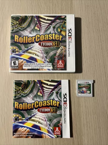 Nintendo 3DS Game Roller Coaster Tycoon 3D Complete With Inserts & Case