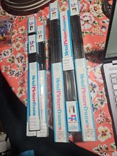 12 PAIR PICTURE FRAME SET METAL NORTH AMERICAN ENCLOSURES 4 BLACK, 8 PEWTER