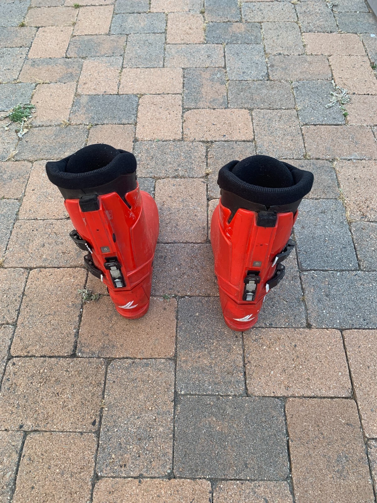 LikeNEW Lange Skis Boots Unisex Lance Red Orange Snow Skiing Binding eBay