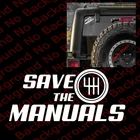 SAVE THE MANUALS Vinyl Car Window Die Cut Decal Stickers Fits US Muscle Car FY15