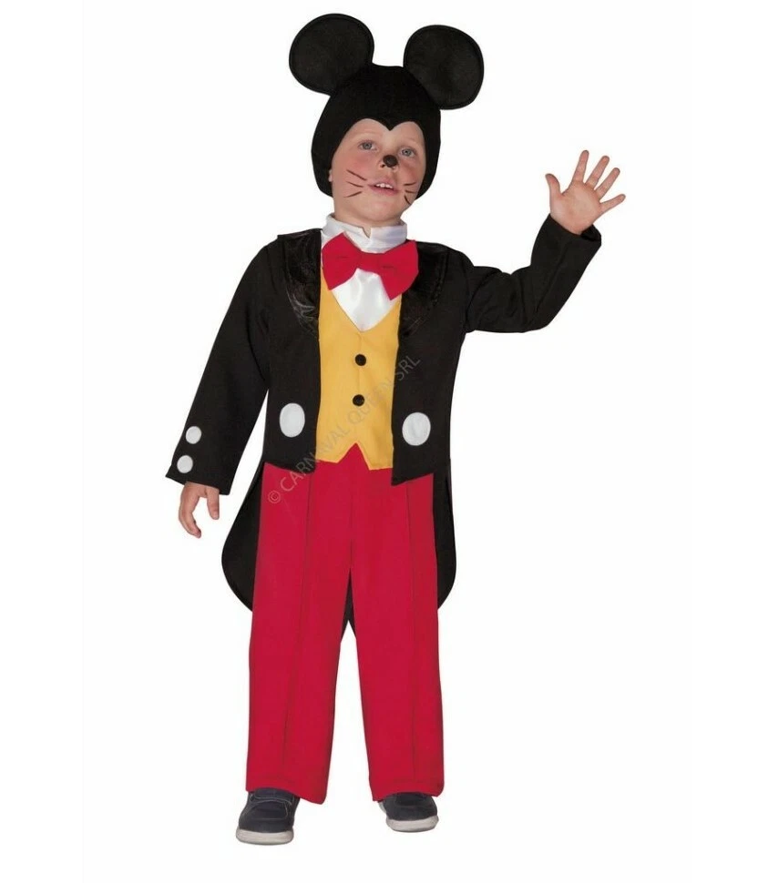 TOPINO costume CARNEVALE TOPOLINO MICKEY MOUSE tg. 1 anno CARNAVAL QUEEN