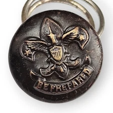 Antique Boy Scouts Button Lot Of 10 Bronze Buttons Be Prepared S Eisner Co 5/8" 