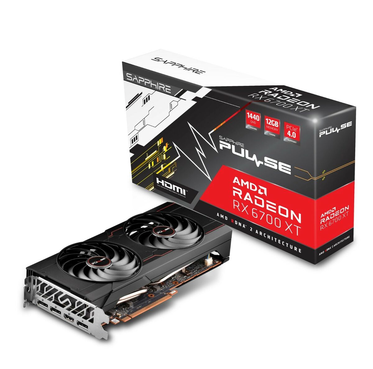 SAPPHIRE PULSE Radeon RX 6700 XT OC Video Card PCI-Exp 4.0 SAPPHIRE PULSE Radeon RX 6700 XT OC Video Card PCI-Exp 4.0