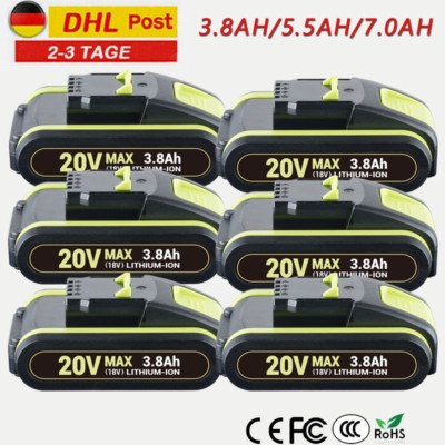 1-4x Für Worx Akku 20V MAX 7,0Ah 3,8AH Akku WA3551.1,WA3572 WA3553, WX390,WX176