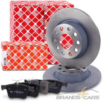 FEBI BREMSSCHEIBEN +BELÄGE HINTEN FÜR AUDI A3 SEAT ATECA SKODA KAROQ VW GOLF 7