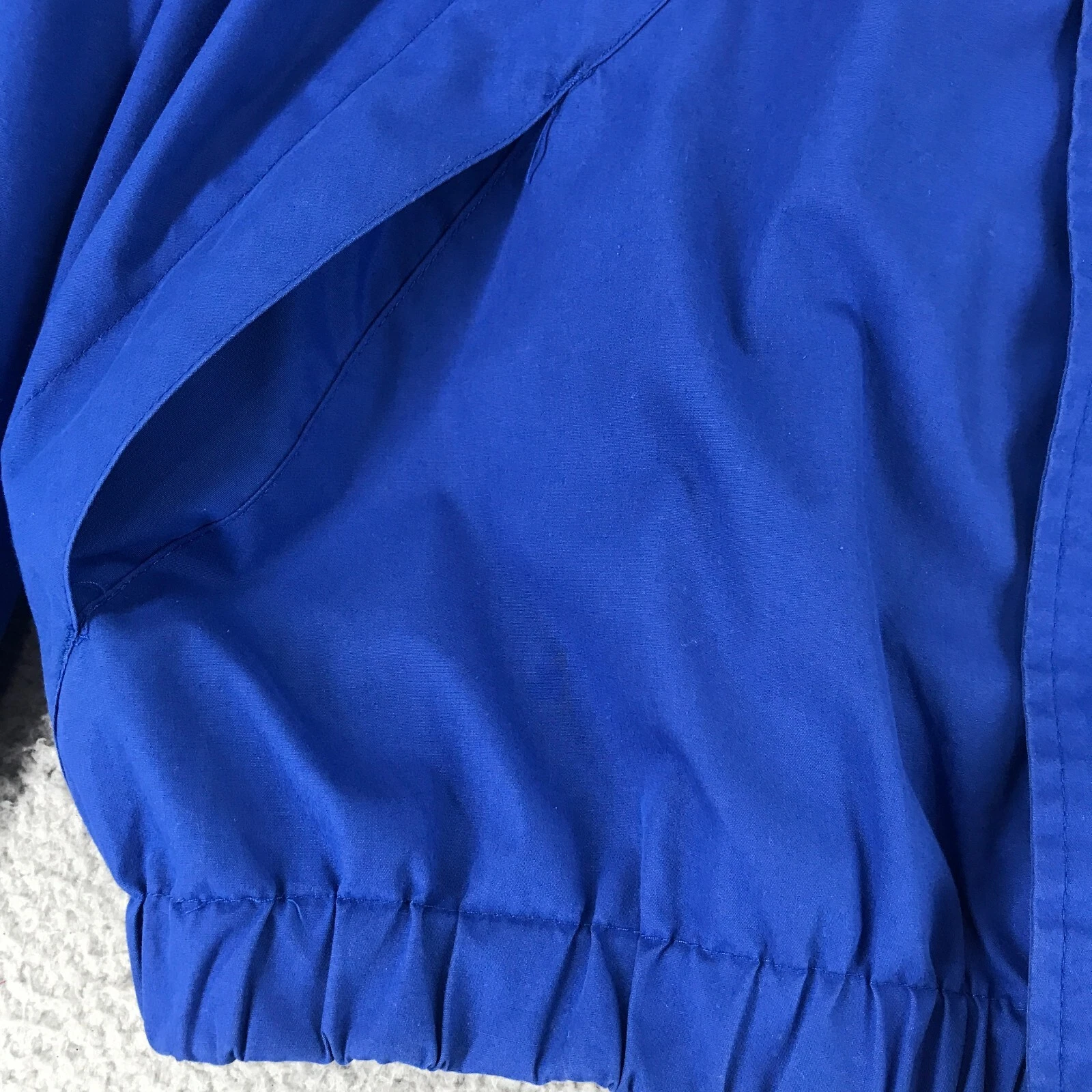 Devon & Jones Windbreaker Jacket Size L Mock Neck Pockets Full Zip Blue - product detail image 7