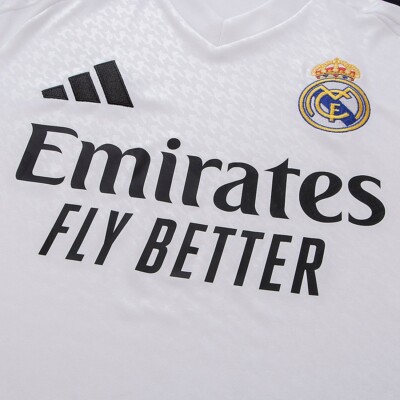 adidas Real Madrid Team Home Soccer Short Sleeves Jersey White RMA