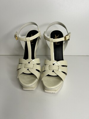 Women's Saint Laurent Sandals Tribute Patent Leather YSL