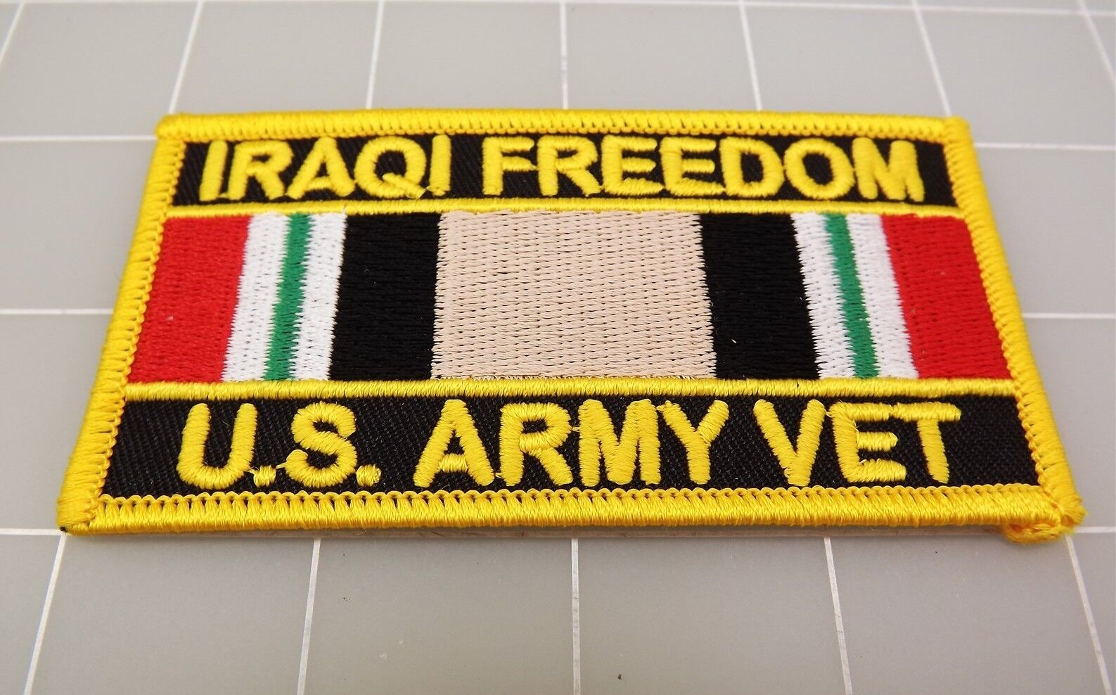 Iraqi Freedom U.S. ARMY VETERAN Ribbon PATCH BRAND NEW 4"