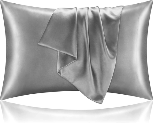 Silk Satin Pillowcase for Hair Skin, Set of 2 Pillow Cases Covers Queen 20X30