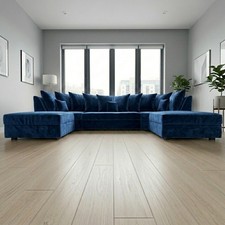 Extra Large Luxury Cinema U-Shape Sofa with Double Chaise Endsm- Free Delivery
