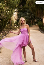 Free People FP One Osiris Mini Dress Strapless Smocked Pull On Asymmetric New S