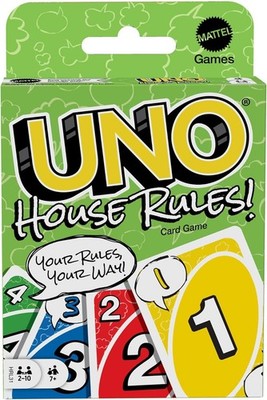 Mattel Games UNO House Rules Kartenspiel für Familienabende Spieleabend Reise 