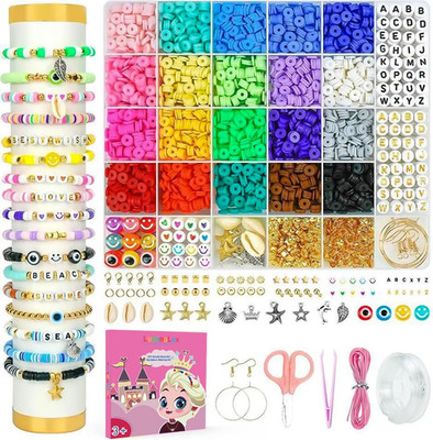 Armbandherstellungsset, Tonperlen, Perlen, Schmuckherstellungsset, Freundschaftsarmband