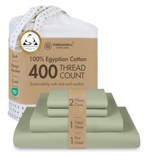 Threadmill Egyptian Cotton Sheets for King Size Bed  100 Certified Egyptian...