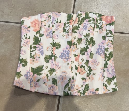 Zara Floral Corset Top Size Extra Small