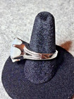 Moonstone Solitaire Ring in Stainless Sz 8 — photo 2