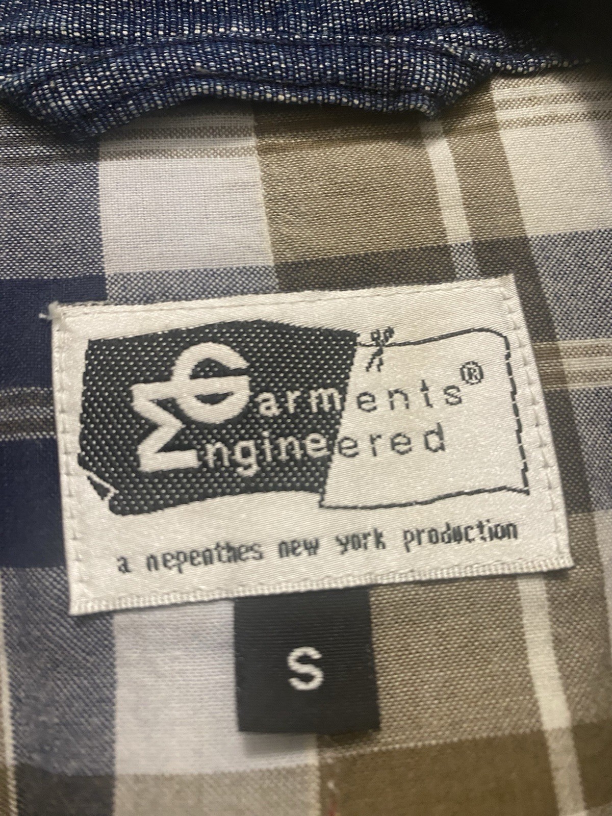 Engineered Garments Chambray Jacket Cotton Blue S… - image 12